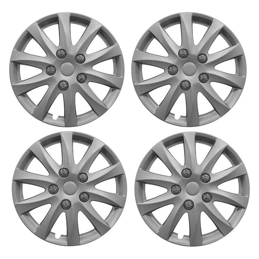 4x Wheel Trims Hub Caps 15" Covers in Silver UKB4C  - Dynamic Drive