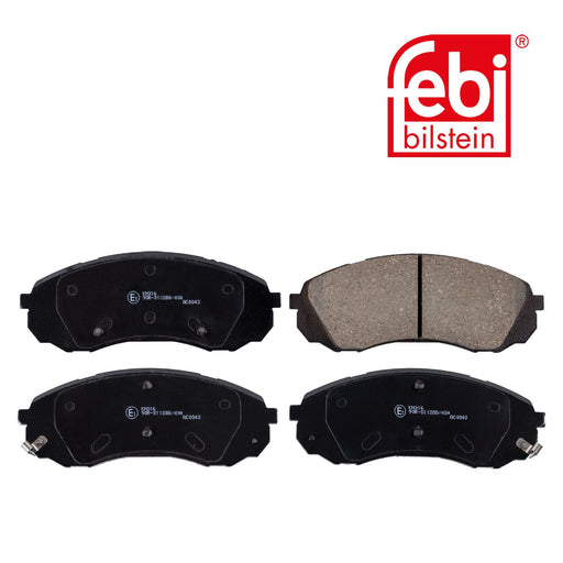 Genuine FEBI Front Brake Discs & Pads Set Vented for Hyundai i800 Febi Bilstein  - Dynamic Drive