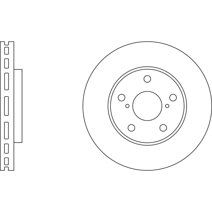 Apec Brake Disc Front Fits Toyota Mr2