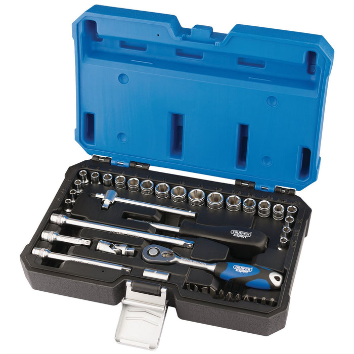 Draper Expert Combined MM/AF Socket Set, 1/4" Sq. Dr. (40 Piece) 16445 Draper  - Dynamic Drive