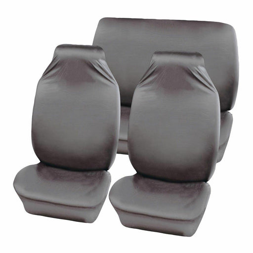 Grey Water Resistant Front & Rear Car Seat Covers for Fiat 500 UKB4C  - Dynamic Drive