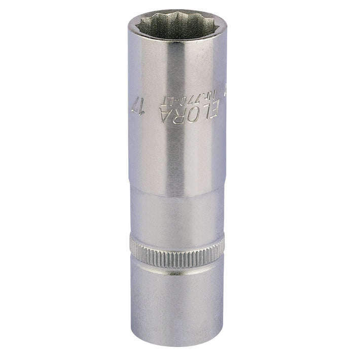 Draper Elora Deep Bi-Hexagon Socket, 1/2" Sq. Dr., 17mm 11935