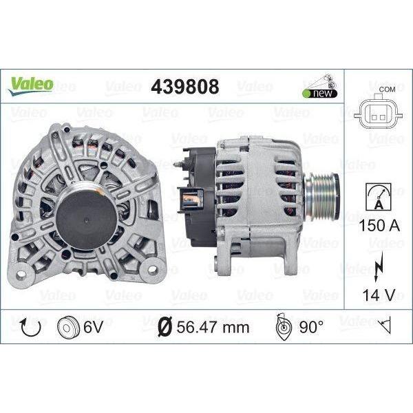 Valeo Alternator 439808 Automotive Part fits Renault Valeo  - Dynamic Drive