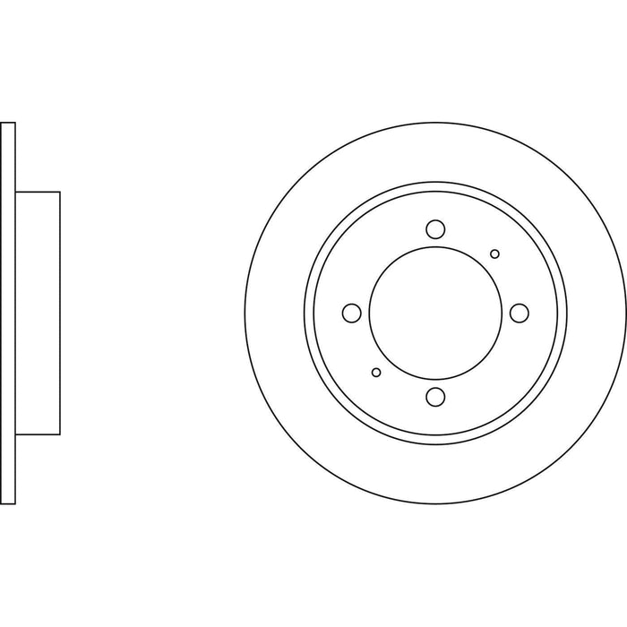 Apec Brake Disc Rear Fits Mitsubishi Carisma Lancer Space Star Proton Impian Vol