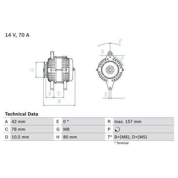 Bosch Reman Alternator 4085 0986040850