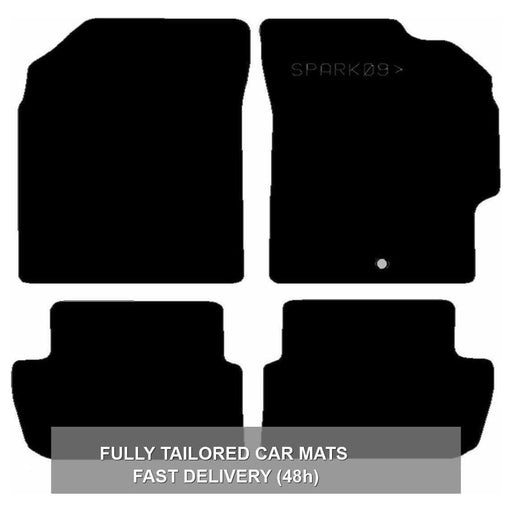 Fully Tailored Carpet Car Mats for Chevrolet Spark 10>13 Set of 4 With 1 Clips UKB4C  - Dynamic Drive