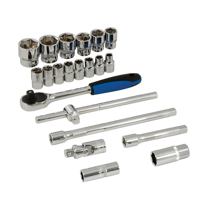 Silverline Socket Wrench Set 1/2" Drive Metric 21pce 21pce Silverline  - Dynamic Drive