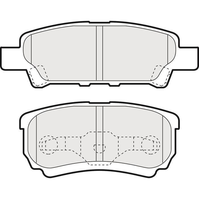 Genuine APEC Rear Brake Discs & Pads Set Solid for Mitsubishi Lancer