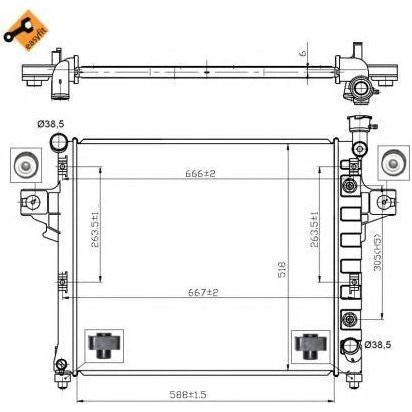 NRF Radiator fits Jeep Grand Cherokee NRF  - Dynamic Drive