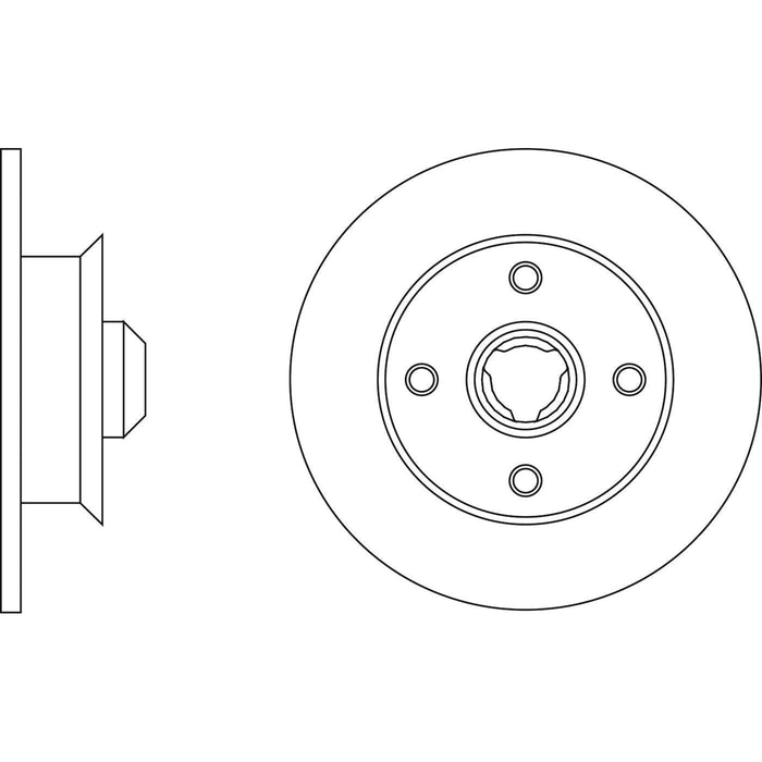 Apec Brake Disc Rear Fits Seat Cordoba Ibiza Toledo VW Corrado Golf Jetta Passat