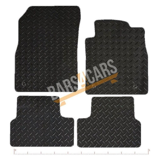 Red Trim Tailored Rubber Car Mats for Vauxhall Cascada 13> Set of 4 With 4 Clips UKB4C  - Dynamic Drive