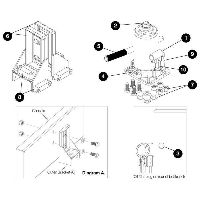 Purpleline Kojack Single Axle Jack Levelling System For Caravan KJ4000S Purpleline  - Dynamic Drive