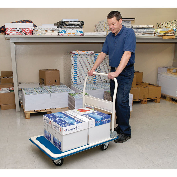 Draper Platform Trolley with Folding Handle, 900 x 600 x 850mm, 300kg 04692 Draper  - Dynamic Drive