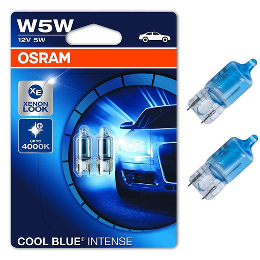 Osram W5W (501) Cool Blue Intense 4000K Sidelight Bulbs Xenon Look 2825HCBI-02B Osram  - Dynamic Drive