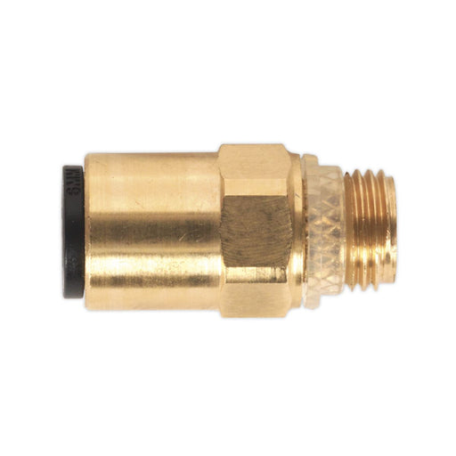 Sealey Brass SuperThread Straight Adaptor 6mm x 1/8"BSP Pack of 2 (John Guest Sp Sealey  - Dynamic Drive