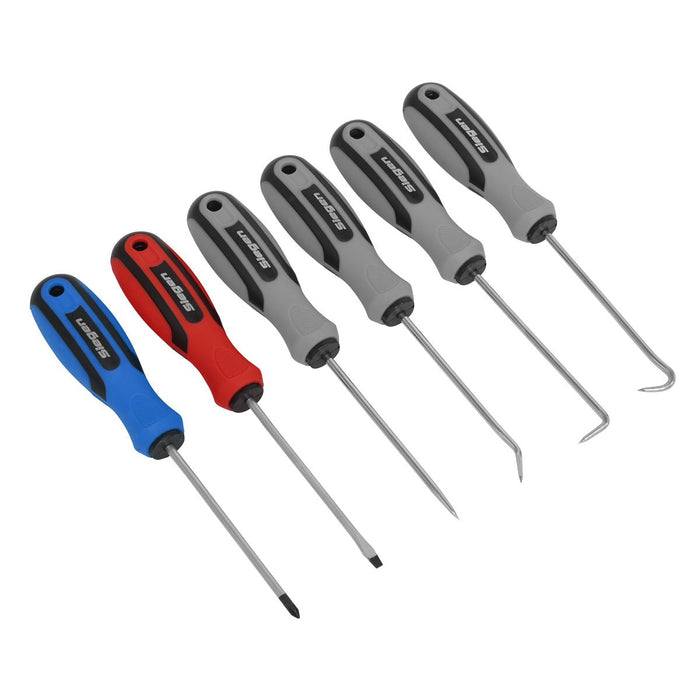 Sealey Mini Pick & Screwdriver Set 6pc S0774 Siegen by Sealey  - Dynamic Drive