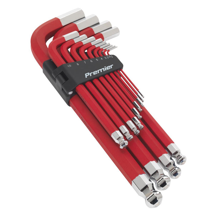 Sealey Jumbo Ball-End Hex Key Set 13pc Anti-Slip Metric AK7187 Sealey  - Dynamic Drive