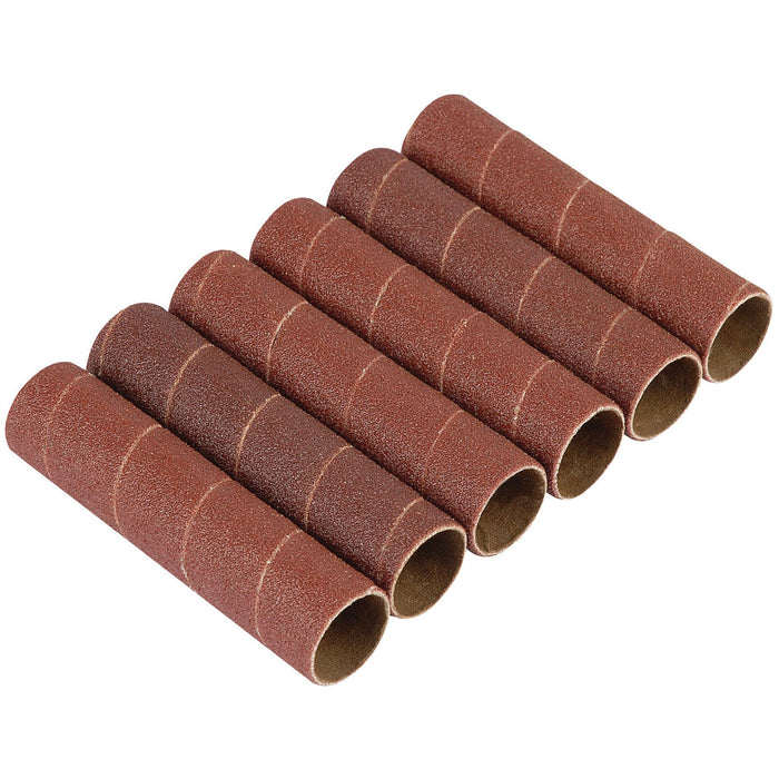 Draper Aluminium Oxide Sanding Sleeves for 10773, 25.5mm (Pack of 6) 25188