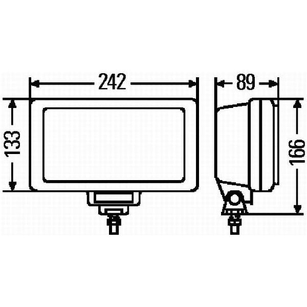 Hella Halogen-Spotlight Jumbo 220 E1 44444/ECE-R8 24/12V 1FE 006 300-001 Hella  - Dynamic Drive