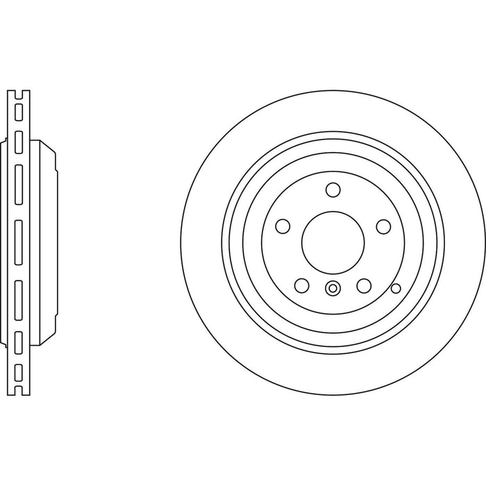 Genuine APEC Rear Brake Discs & Pads Set Vented for Mercedes-Benz R-Class