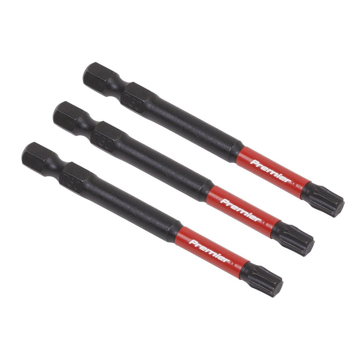 Sealey TRX Star* T30 Impact Power Tool Bits 75mm 3pc AK8270 Sealey  - Dynamic Drive