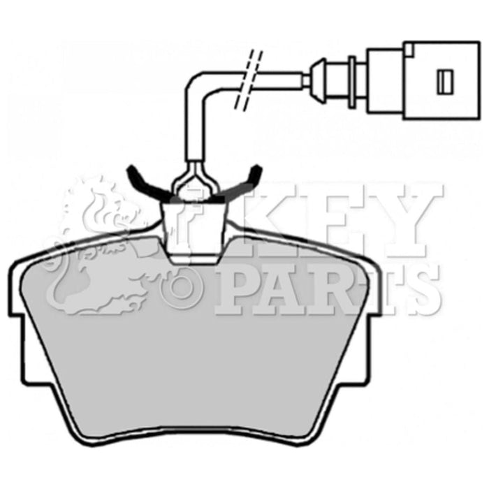 Genuine Key Parts KBP1822 Rear Brake Pads-Includes Wear Indicators (Lucas-Girling)