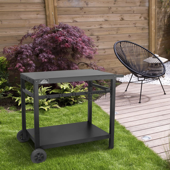 Dellonda BBQ & Plancha Trolley with Utensil Holder