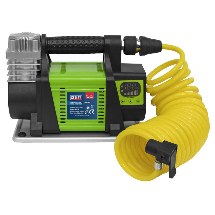 Sealey Digital Tyre Inflator 12V Heavy-Duty MAC05D Sealey  - Dynamic Drive