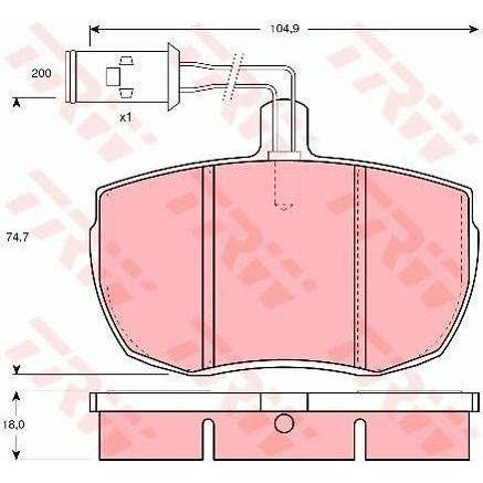 Genuine TRW Brake Pads (Front) (R90) GDB789