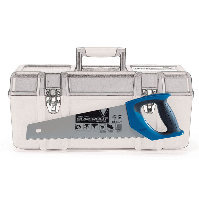 Draper Supercut Soft Grip Hardpoint Tool Box Handsaw, 375mm/15", 7tpi/8ppi Draper  - Dynamic Drive