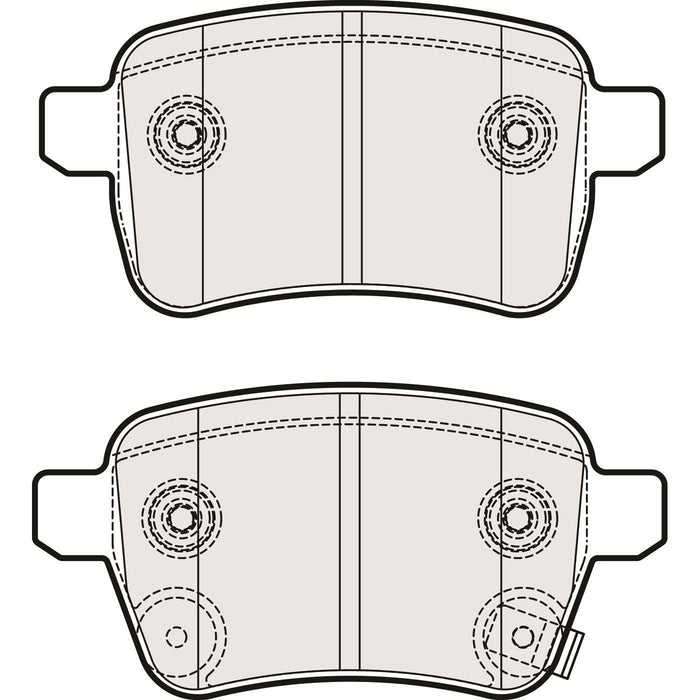 Apec Brake Pads Rear Fits Fiat 500L Tipo