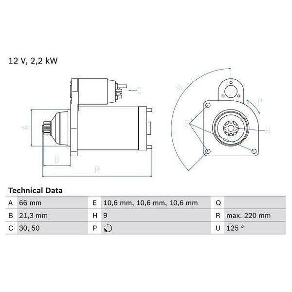 Bosch Reman Starter Motor 2276 0986022760