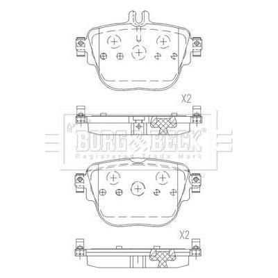 Genuine Borg & Beck Brake Pads Rear fits E Class W213 0116 BBP2673 Borg & Beck  - Dynamic Drive