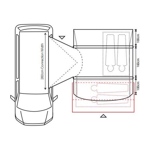 Outdoor Revolution Cayman Curl Air Low Driveaway Inflatable Awning 210-255cm Outdoor Revolution  - Dynamic Drive