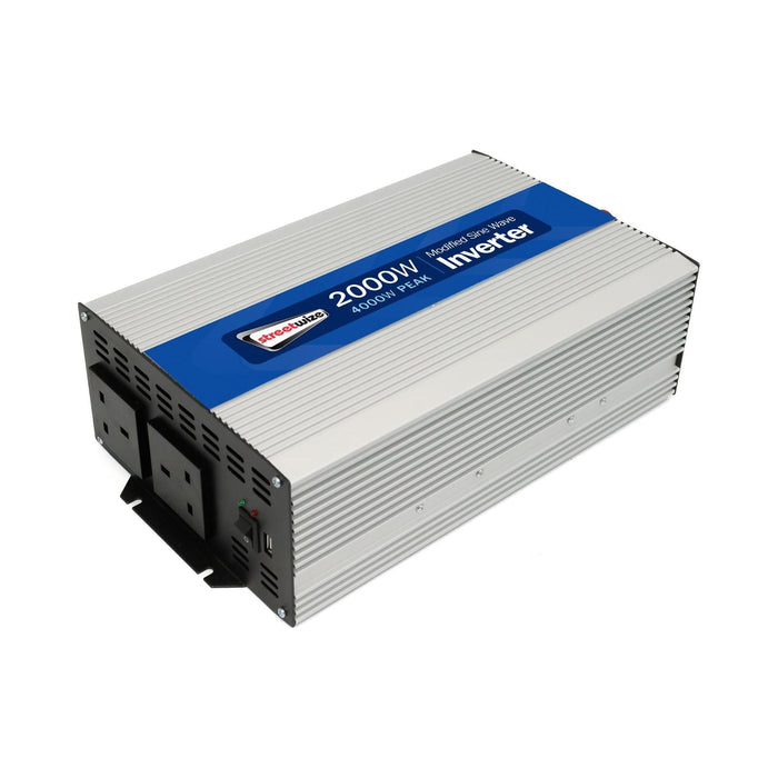 2000w-4000w Peak AC-DC 12v-230v Converter Inverter 2 Way Power Socket INV2000 Streetwize  - Dynamic Drive