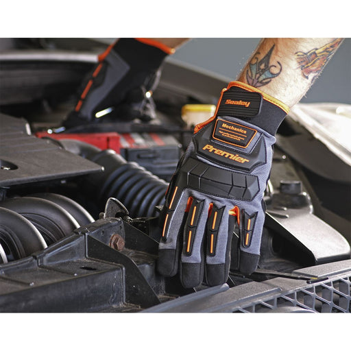 Sealey Mechanic's Gloves Anti-Collision - Large Pair Sealey  - Dynamic Drive