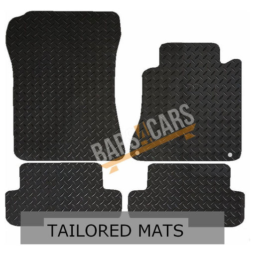 Tailored Silver Trim Rubber Mats fits Mercedes Clk 2003 - 2009 UKB4C  - Dynamic Drive