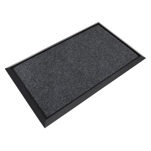 Sealey Rubber Disinfection Mat With Removable Polyester Carpet 450 x 750mm DRM01 Sealey  - Dynamic Drive