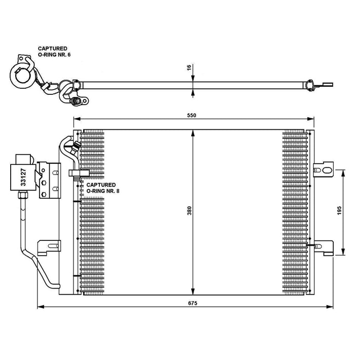 NRF Air Con Condenser fits Mercedes A-class