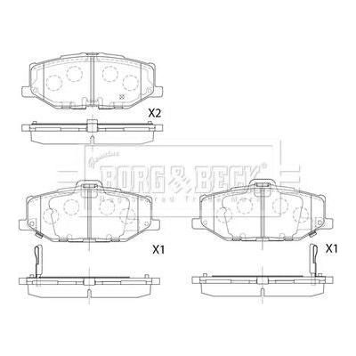 Genuine Borg & Beck Brake Pads fits Jimny A6G 1.5 Allgrip 0718 BBP2879 Borg & Beck  - Dynamic Drive