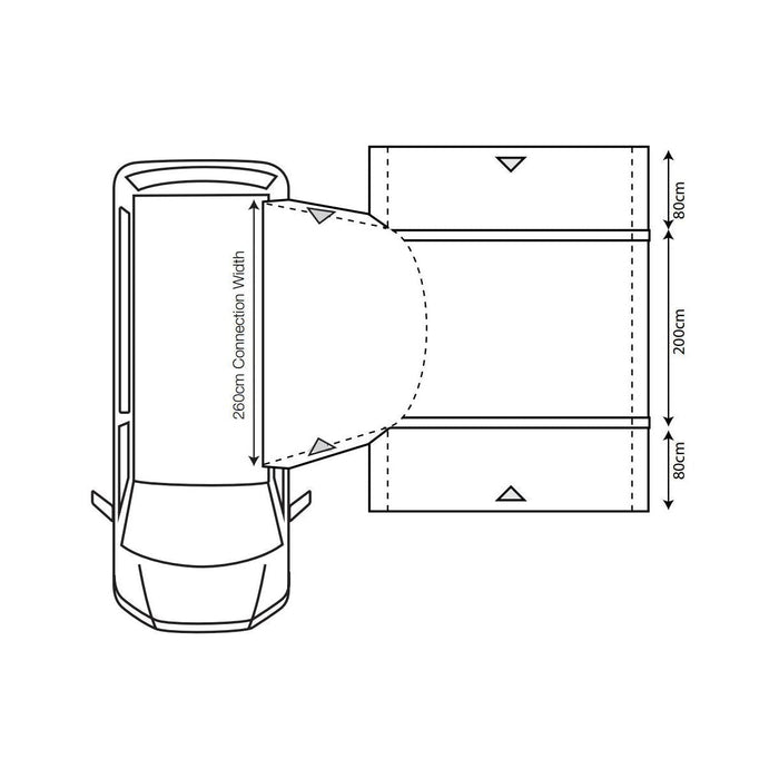 Outdoor Revolution Cayman Combo Air Driveaway Awning Low 22 (180 - 210)