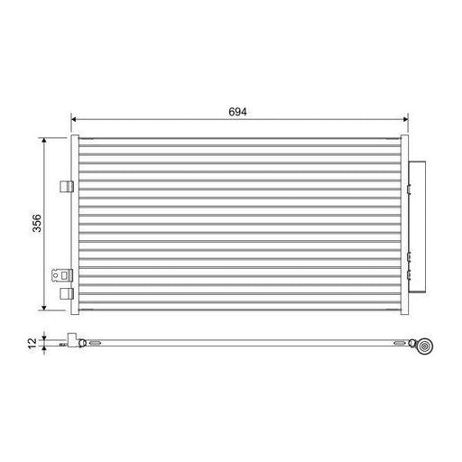 Valeo Air Conditioning Condenser 822638 Auto Part fits Fiat 500X Renegade SUV Valeo  - Dynamic Drive