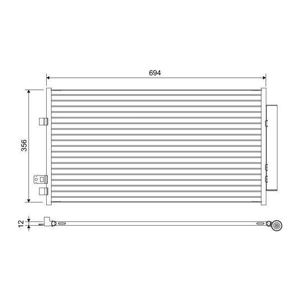 Valeo Air Conditioning Condenser 822638 Auto Part fits Fiat 500X Renegade SUV Valeo  - Dynamic Drive