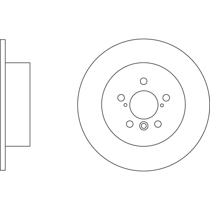 Apec Brake Disc Rear Fits Lexus Rx300