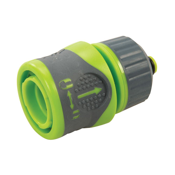 Silverline Soft-Grip Water Stop Hose Quick Connector 1/2" Female Silverline  - Dynamic Drive