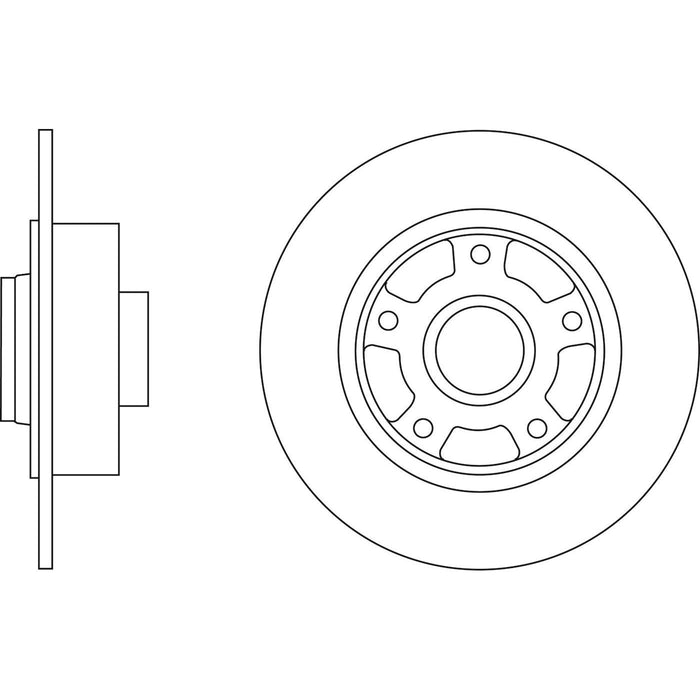 Genuine APEC Rear Brake Discs & Pads Set Solid for Renault Megane