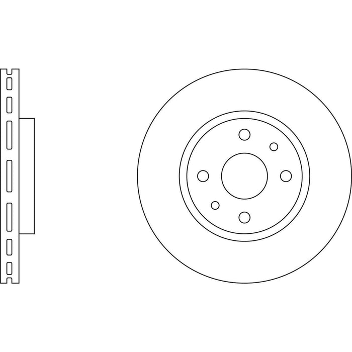 Apec Brake Disc Front Fits Alfa Romeo Mito Chrysler Ypsilon Citroen Nemo Fiat 50