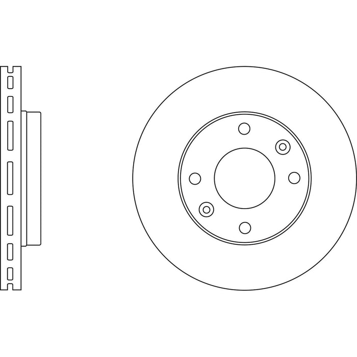 Genuine APEC Front Brake Discs & Pads Set Vented for Hyundai Elantra Apec  - Dynamic Drive