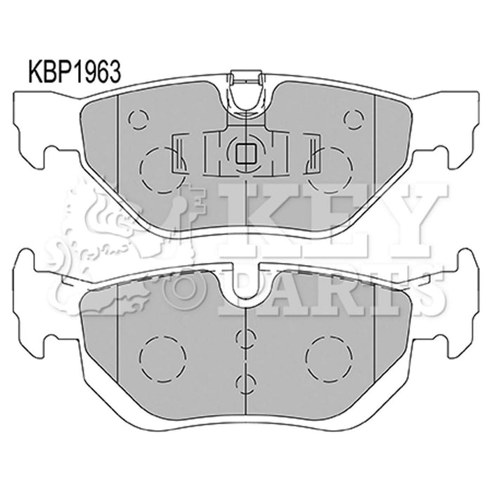 Genuine Key Parts KBP1963 Rear Brake Pads (Ate-Teves) Key Parts  - Dynamic Drive