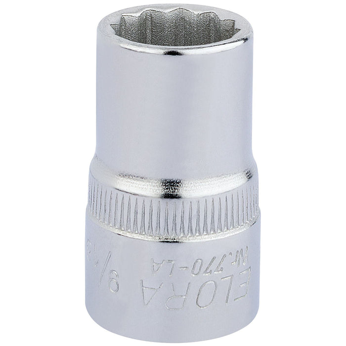 Draper Elora Bi-Hexagon Socket, 1/2" Sq. Dr., 9/16" 24369